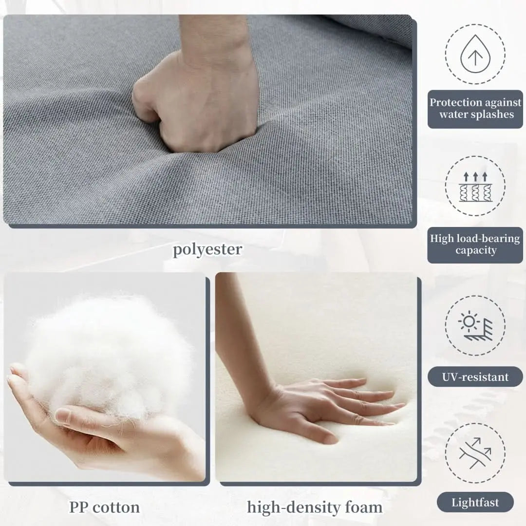 5-6 Seater Garden Lounge Set, Galvanized Iron Frame Outdoor Patio Furniture, 5-Piece Set, Reclining & Adjustable Seating, WPC Tabletop Table Included, Grey Fabric Gray Frame Haslam Living