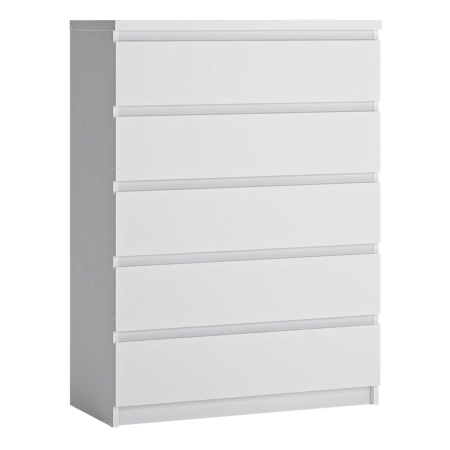 Fribo Chest of 5 Drawers in Alpine White