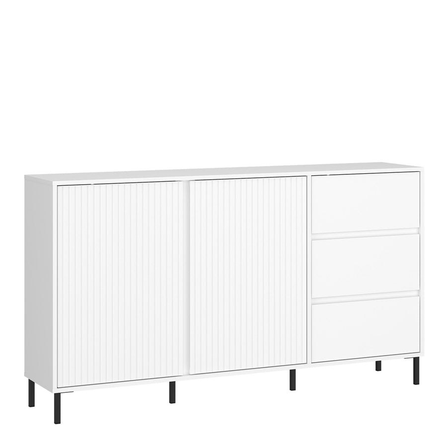 Avenale Sideboard 2 Door 3 Drawer in Alpine White High Gloss