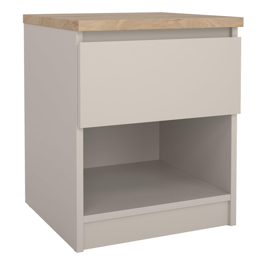 Naia Bedside 1 Drawer 1 Shelf in Cashmere Jackson Hickory