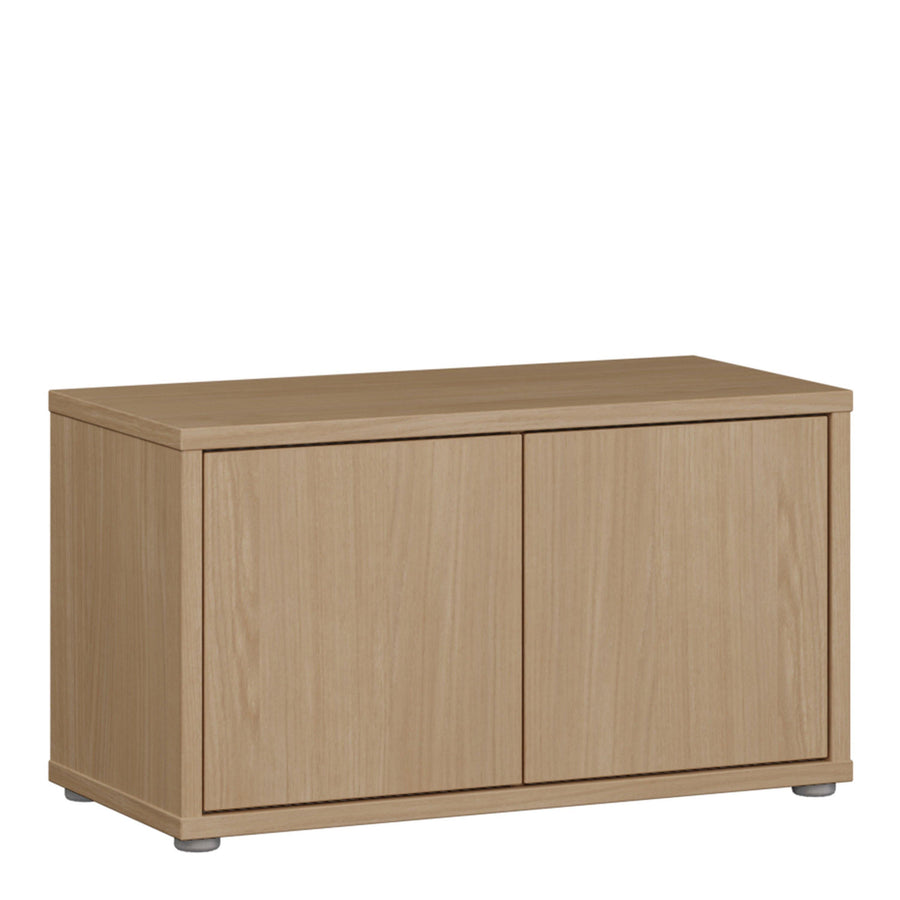 Alice Springs Bench with 2 Doors Push-to-Open in Elegancia Oak