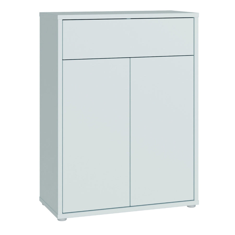 Alice Springs Shoe Cabinet with 2 Doors Push-to-Open & 1 Drawer Push-to-Open in Light Grey