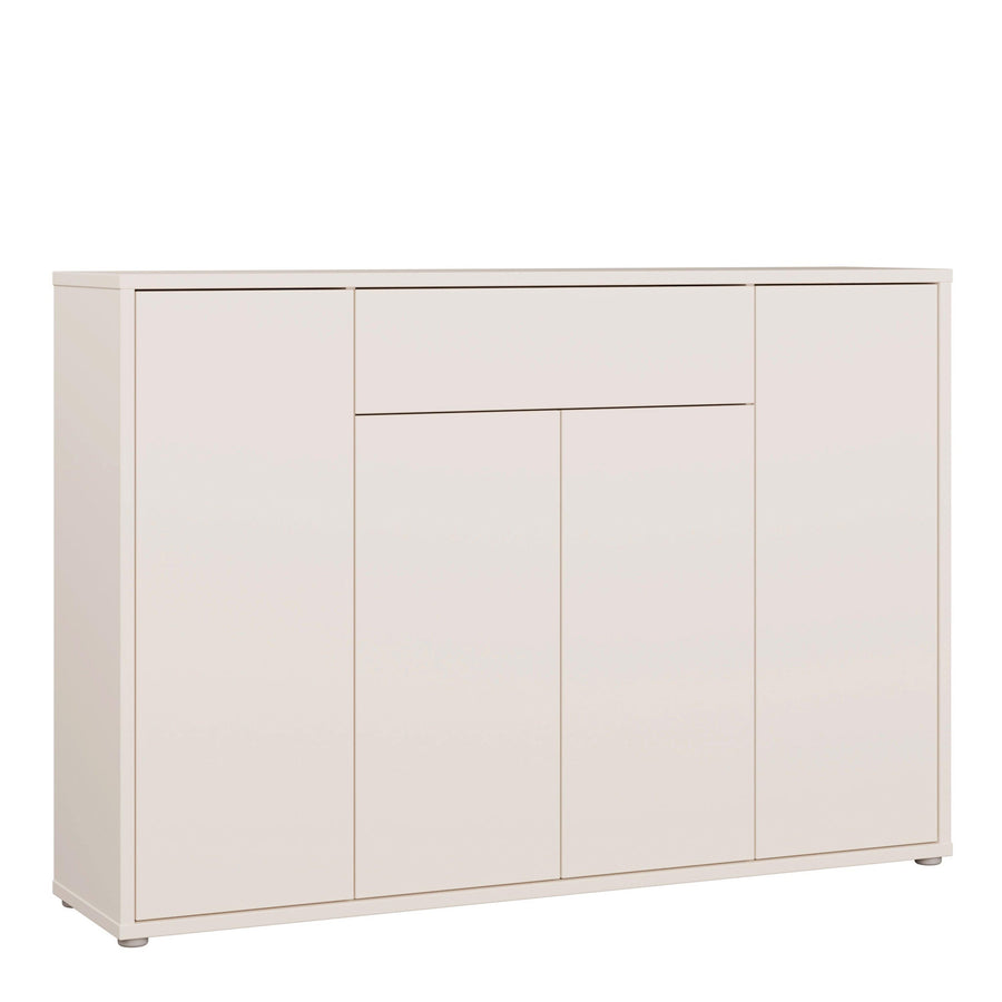 Alice Springs Shoe Cabinet with 4 Doors Push-to-Open & 1 Drawer Push-to-Open in Sand