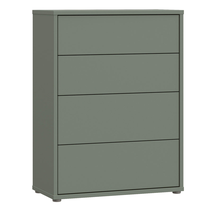 Alice Springs 4 Drawer Chest with Push-to-Open Drawers in Sage Green