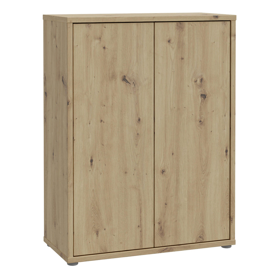 Alice Springs Shoe Cabinet with 2 Doors Push-to-Open in Artisan Oak