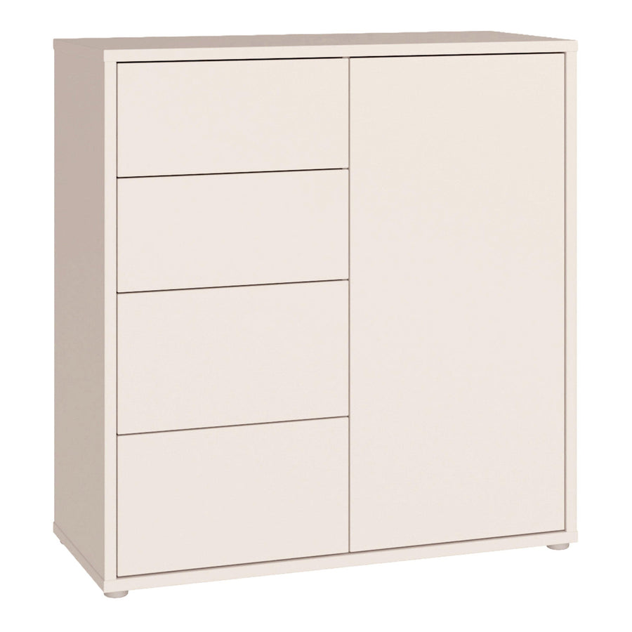 Alice Springs Storage Unit with 4 Drawers & 1 Door with Push-to-Open in Sand