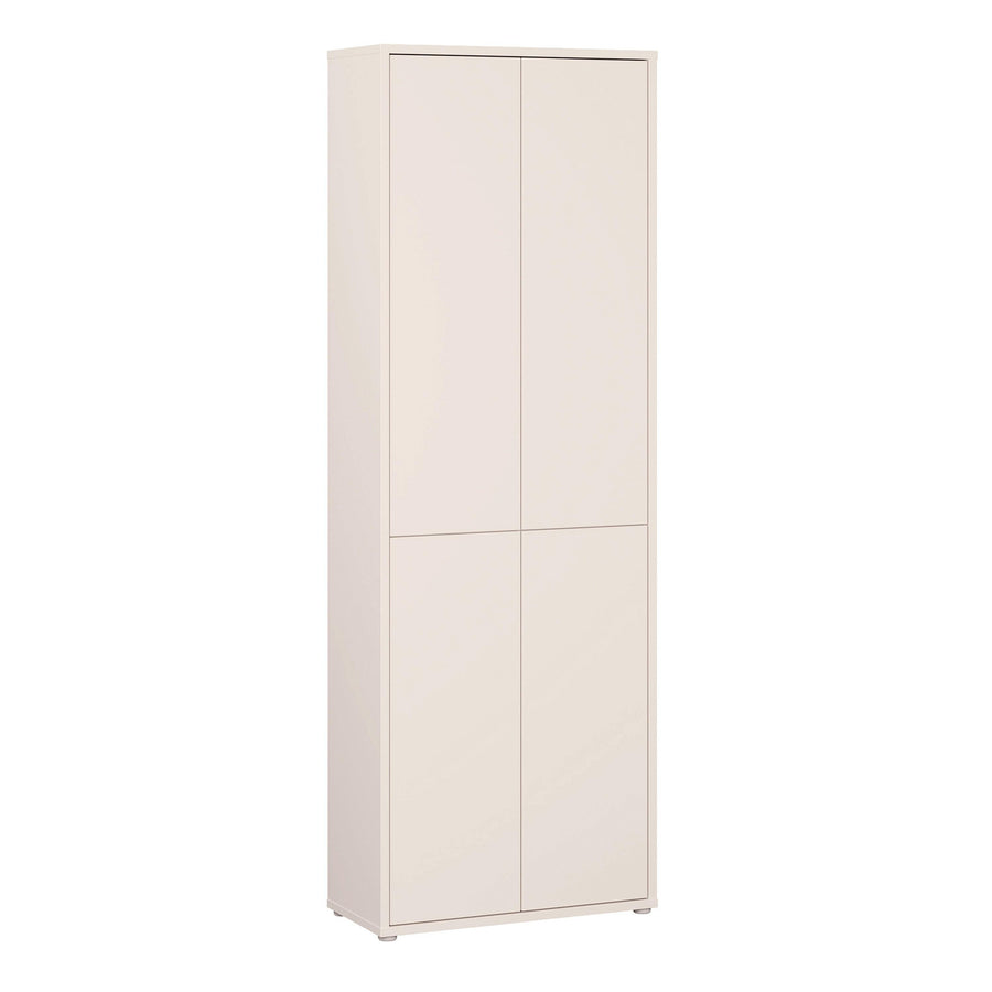 Alice Springs 4 Door Tall Storage Cabinet with Push-to-Open Doors in Sand