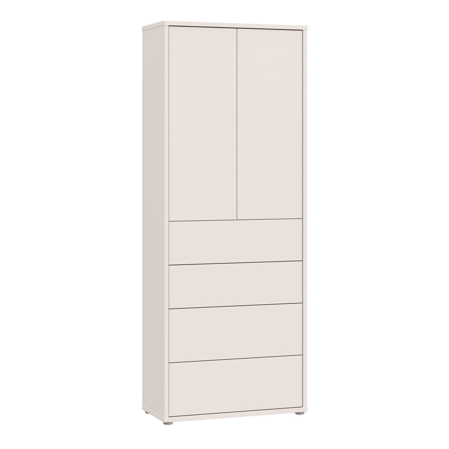 Alice Springs Tall Storage Cabinet with Push-to-Open Doors & 4 Drawers in Sand