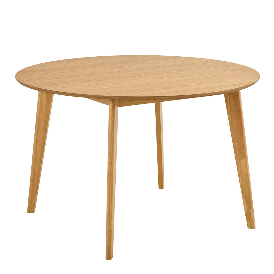 Roxby Round Dining Table in Matt Oak 120cm