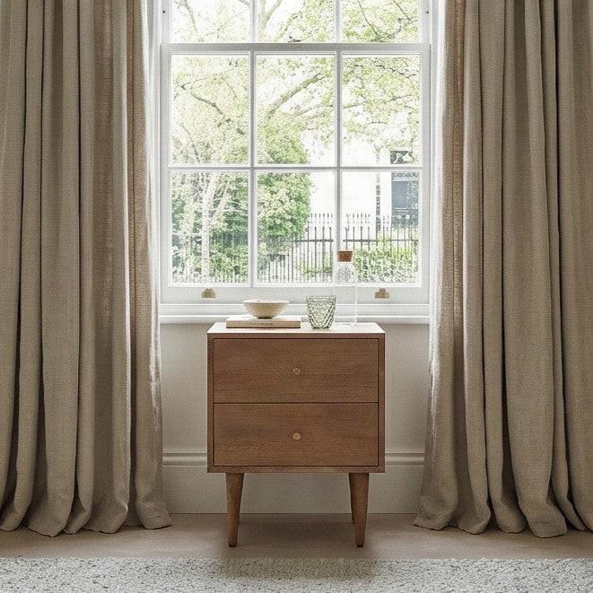 Scandinavian Light Walnut Oslo Bedside Table