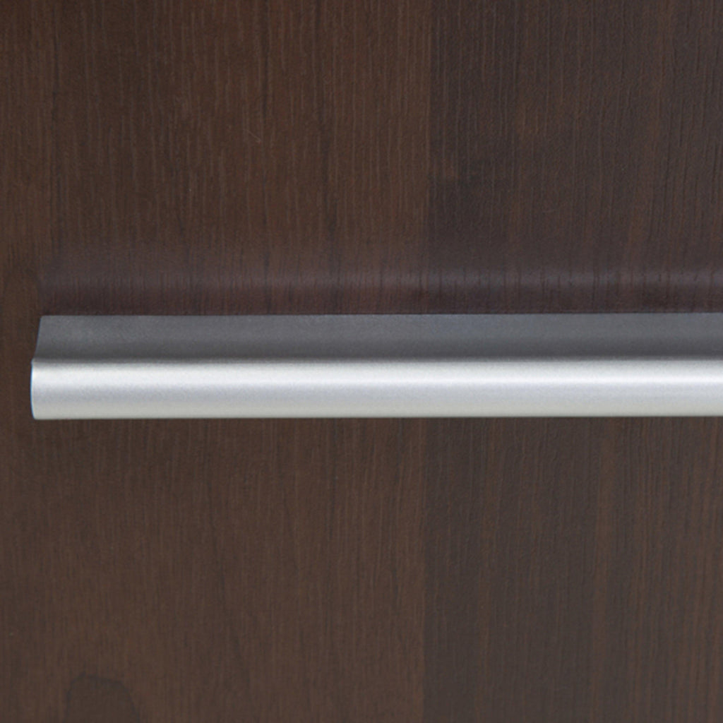 Imperial Tall Glazed 1 Door 2 Drawer Narrow Cabinet in Dark Mahogany Melamine - image 6