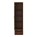 Imperial Tall 1 Door 2 Drawer Narrow Cabinet in Dark Mahogany Melamine - image 2