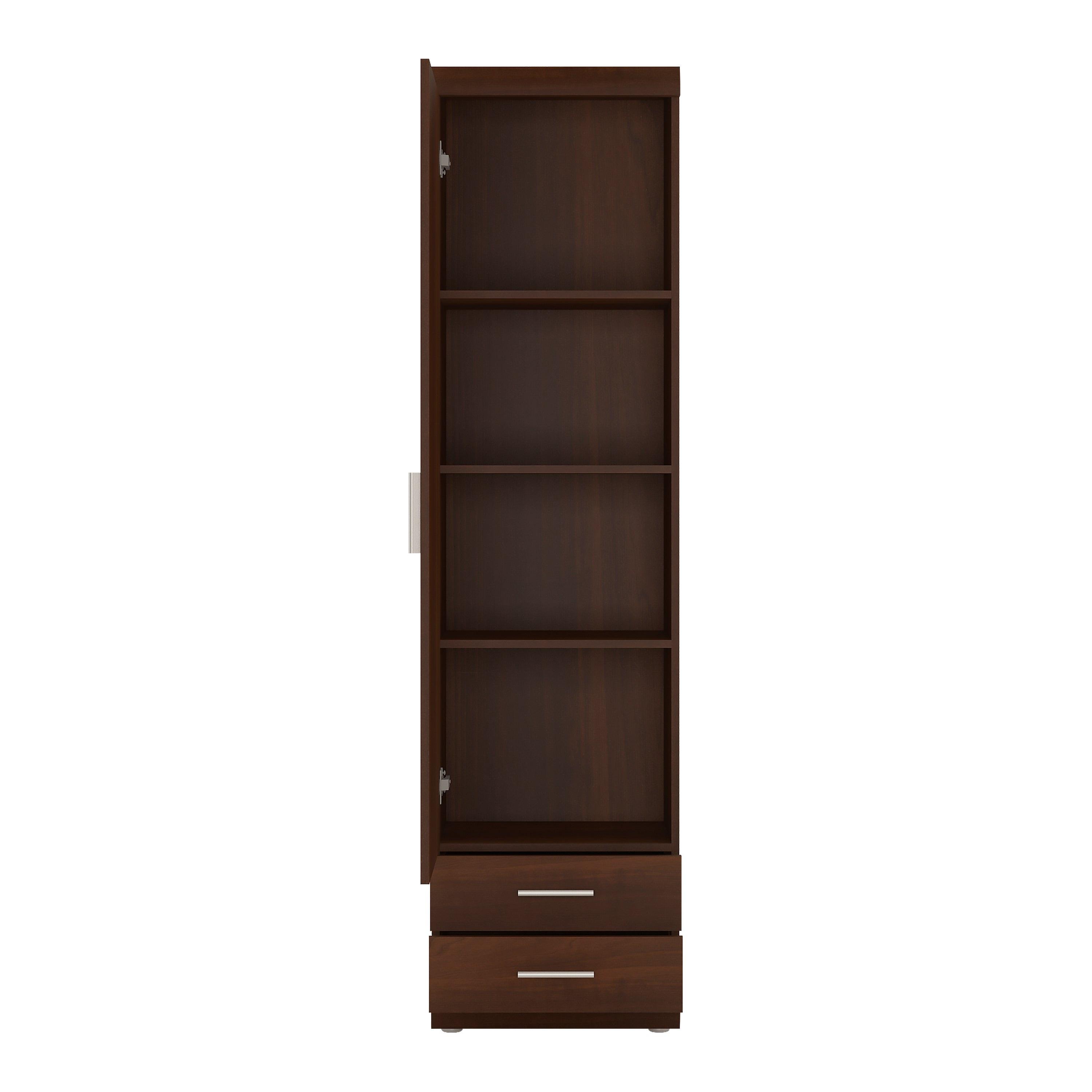Imperial Tall 1 Door 2 Drawer Narrow Cabinet in Dark Mahogany Melamine - image 2