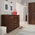 Imperial 2 Door 5 Drawer Sideboard in Dark Mahogany Melamine - image 5