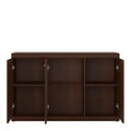 Imperial 3 Door Glazed Sideboard in Dark Mahogany Melamine - image 2