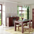 Imperial 3 Door Glazed Sideboard in Dark Mahogany Melamine - image 3