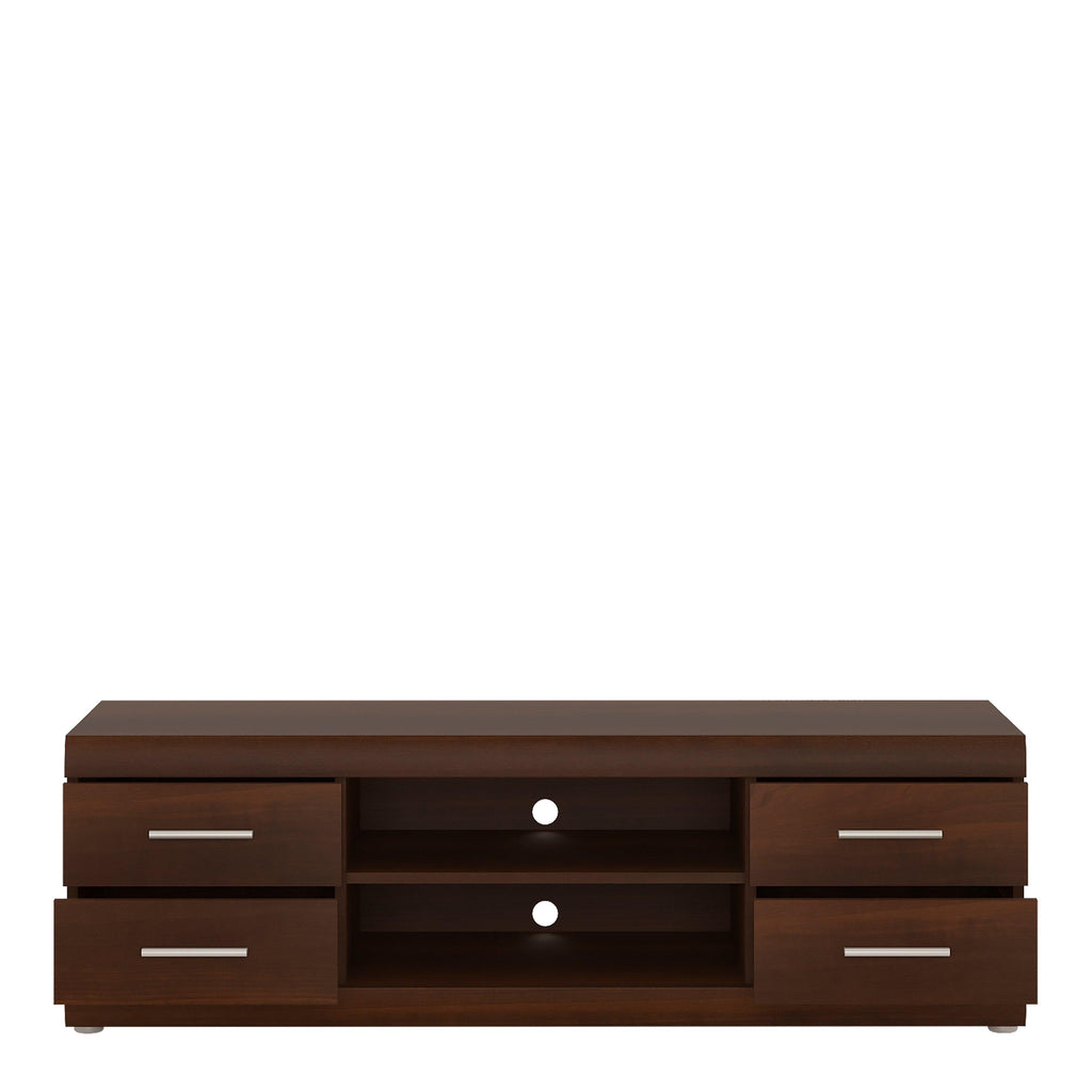 Imperial Wide 4 Drawer TV Cabinet in Dark Mahogany Melamine - image 2
