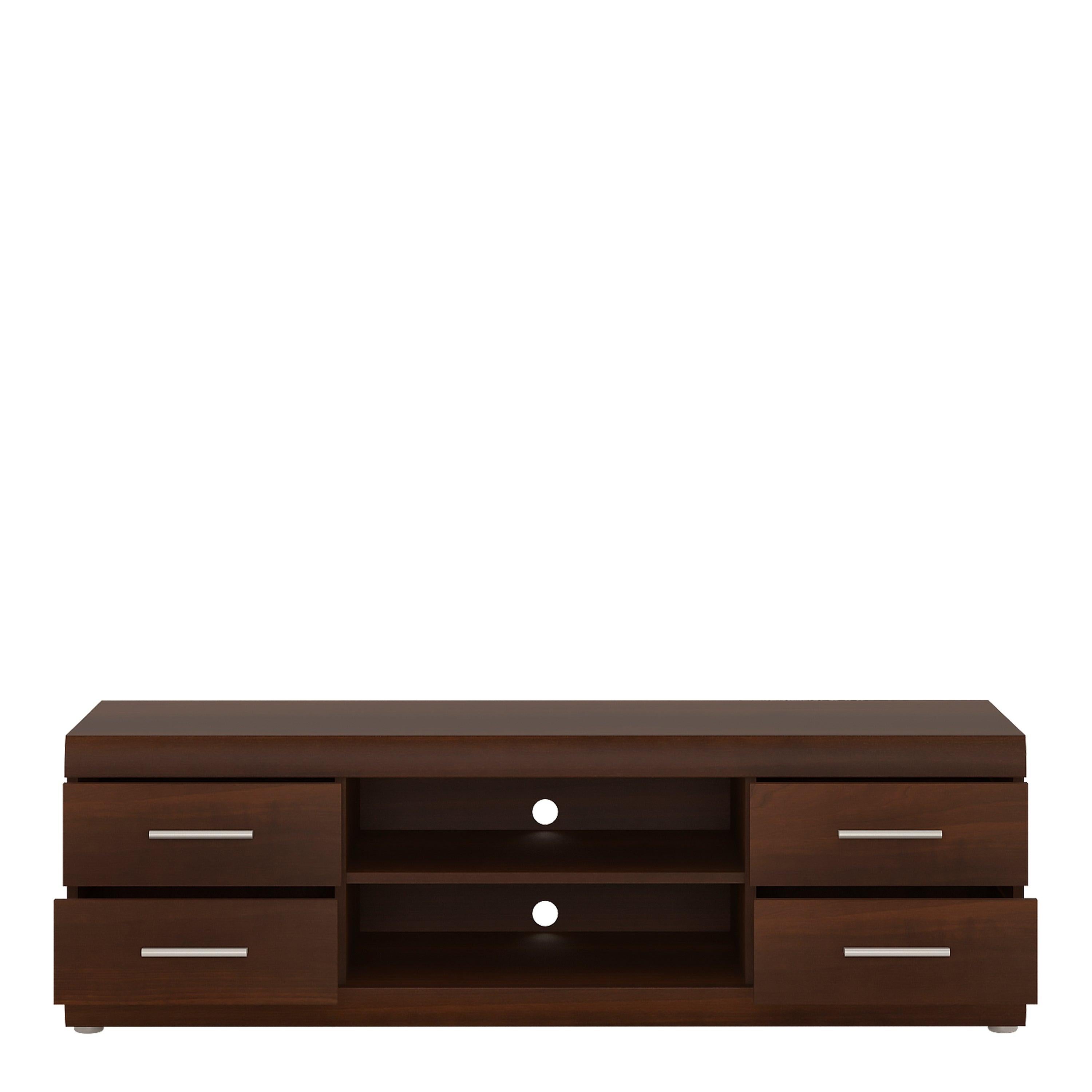 Imperial Wide 4 Drawer TV Cabinet in Dark Mahogany Melamine - image 2