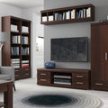Imperial Wide 4 Drawer TV Cabinet in Dark Mahogany Melamine - image 4