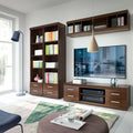 Imperial Wide 4 Drawer TV Cabinet in Dark Mahogany Melamine - image 5