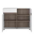 Chelsea Living 1 Drawer 2 Door Sideboard in White with a Truffle Oak Trim - image 2