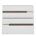 Chelsea Bedroom 4 Drawer Chest in White with a Truffle Oak Trim - image 2