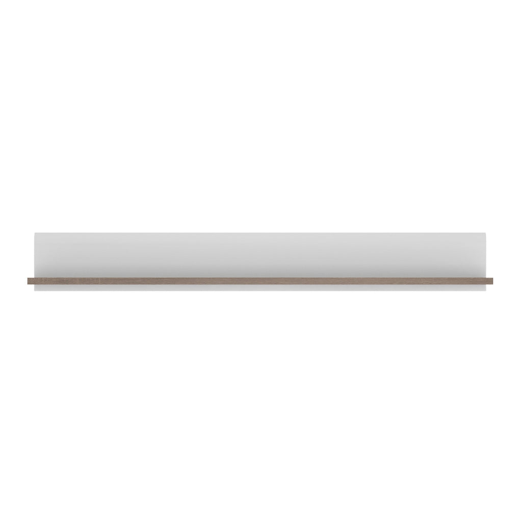 Chelsea Living Wall Shelf in White with a Truffle Oak Trim - image 2