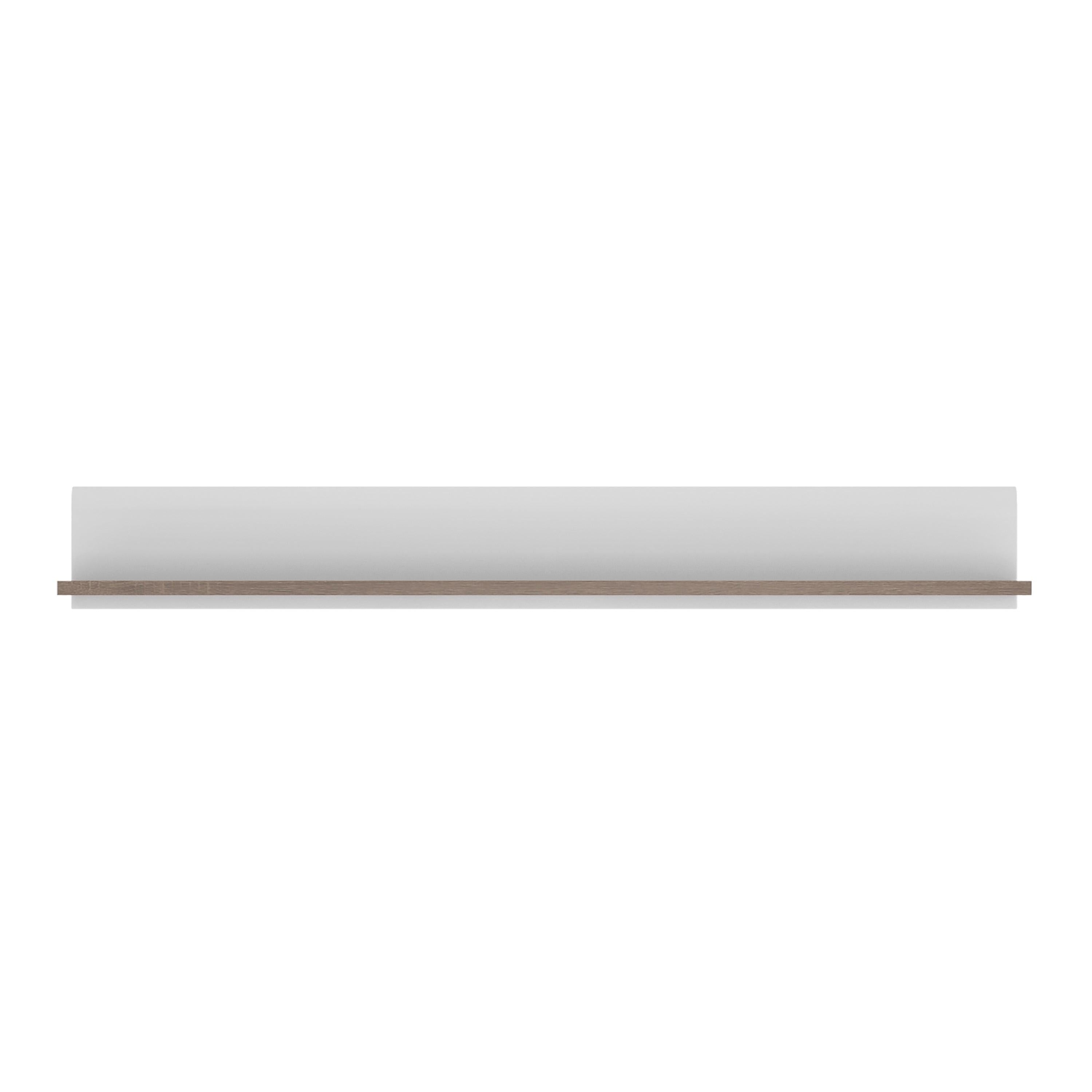 Chelsea Living Wall Shelf in White with a Truffle Oak Trim - image 2