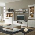 Chelsea Living Wall Shelf in White with a Truffle Oak Trim - image 4