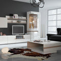 Chelsea Living Small Designer Coffee Table in White with a Truffle Oak Trim - image 4