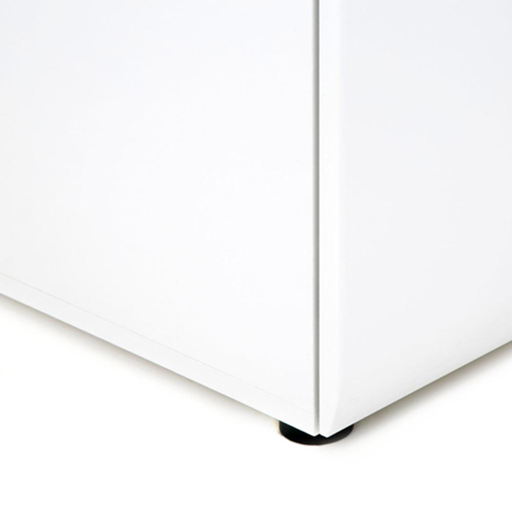 Chelsea Bedroom 2 Drawer Bedside in White with a Truffle Oak Trim - image 4