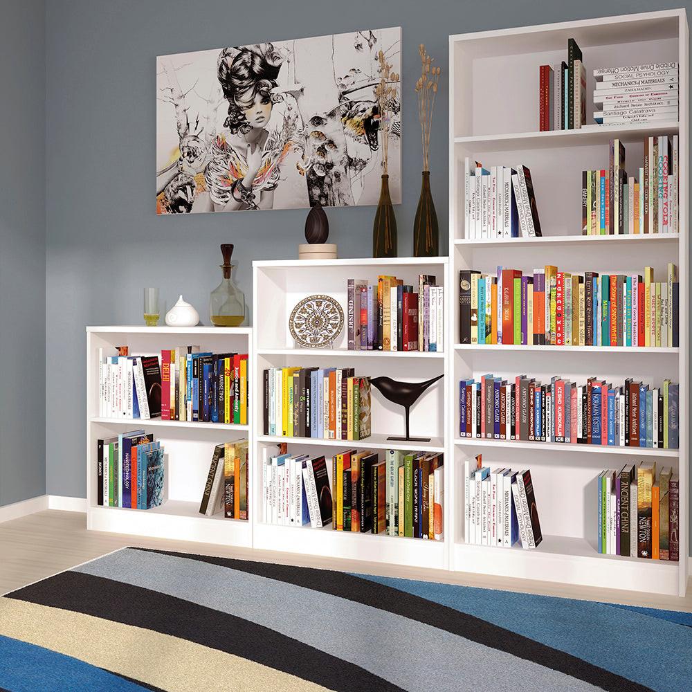 4 You Medium Wide Bookcase in Pearl White - image 4