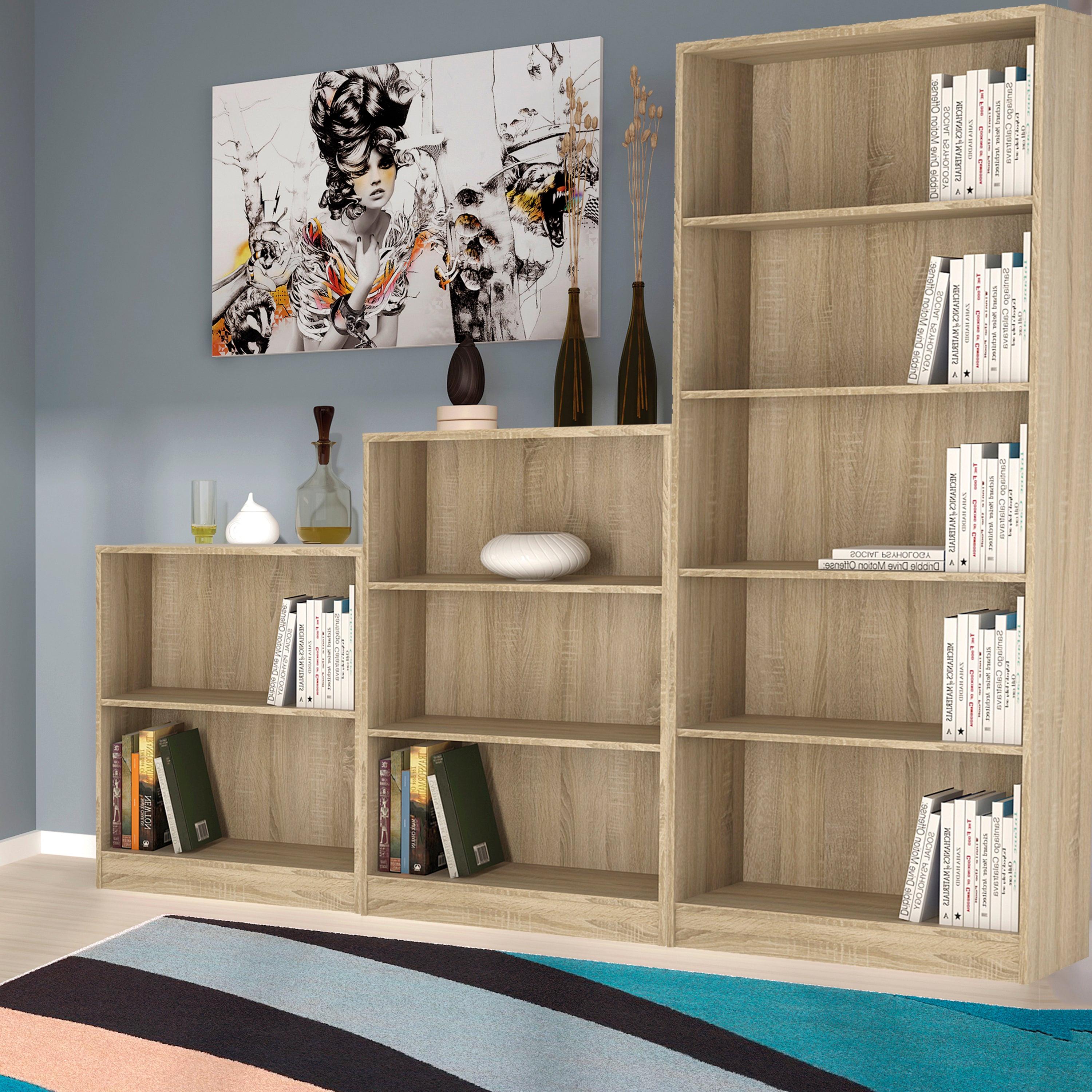 4 You Tall Wide Bookcase in Sonoma Oak - image 3