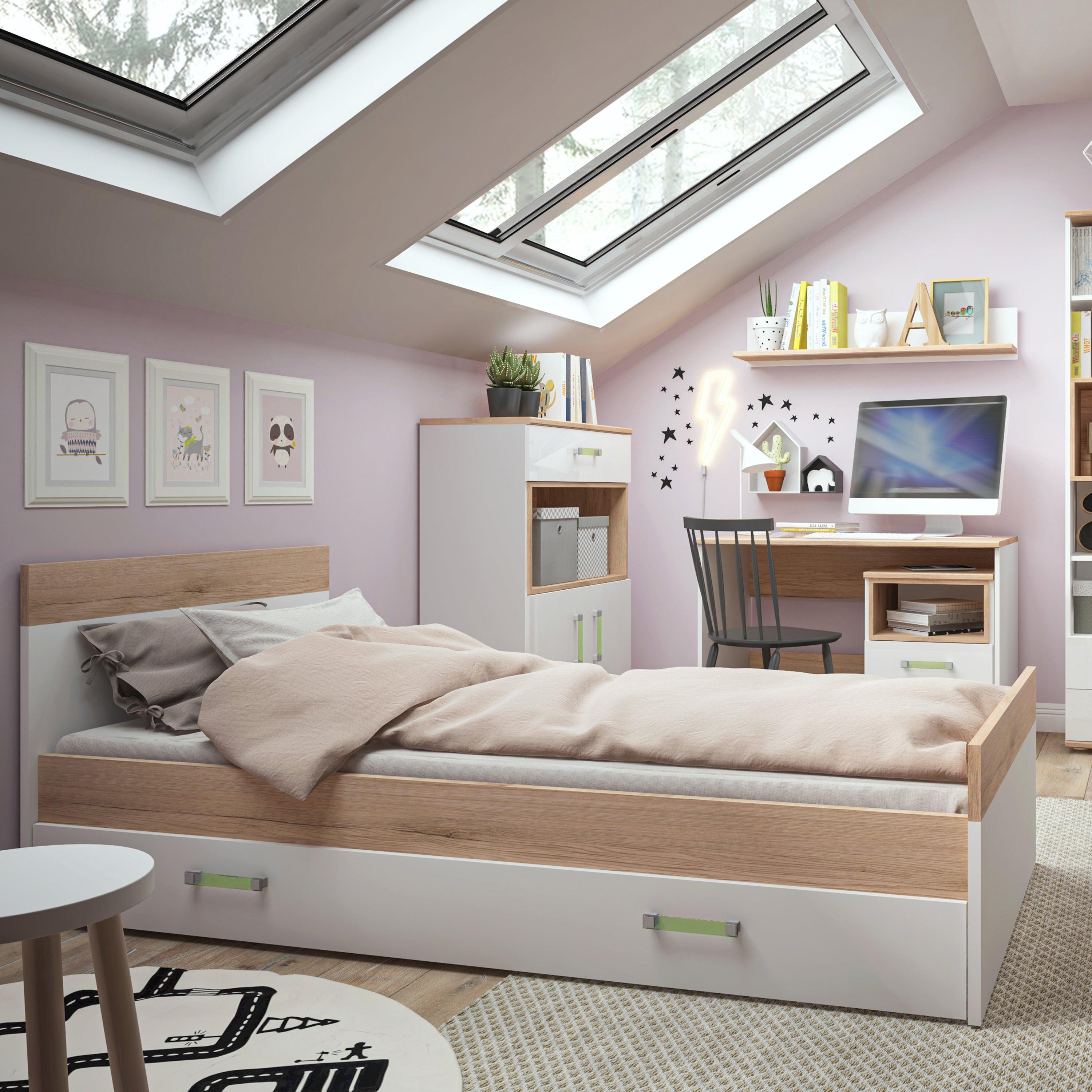 4KIDS 1 Drawer Bedside Cabinet with Lemon Handles - image 3