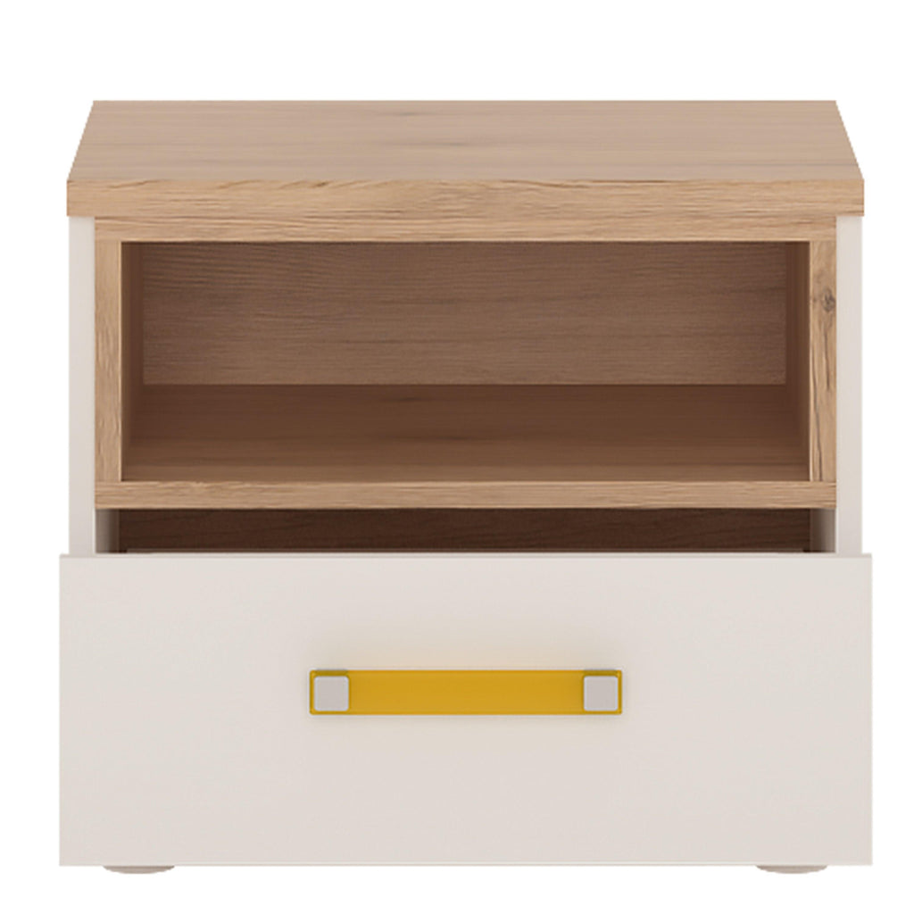 4KIDS 1 Drawer Bedside Cabinet with Orange Handles - image 2
