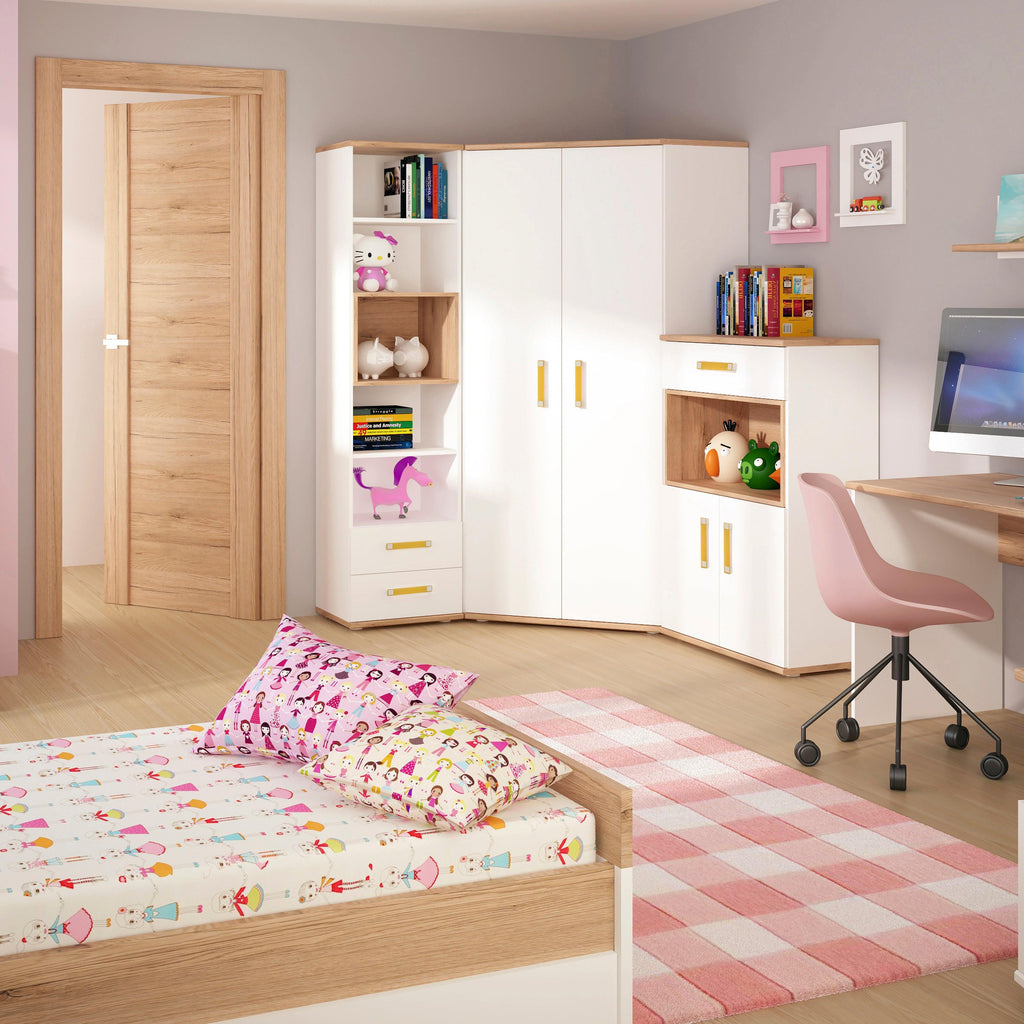 4KIDS 1 Drawer Bedside Cabinet with Orange Handles - image 5