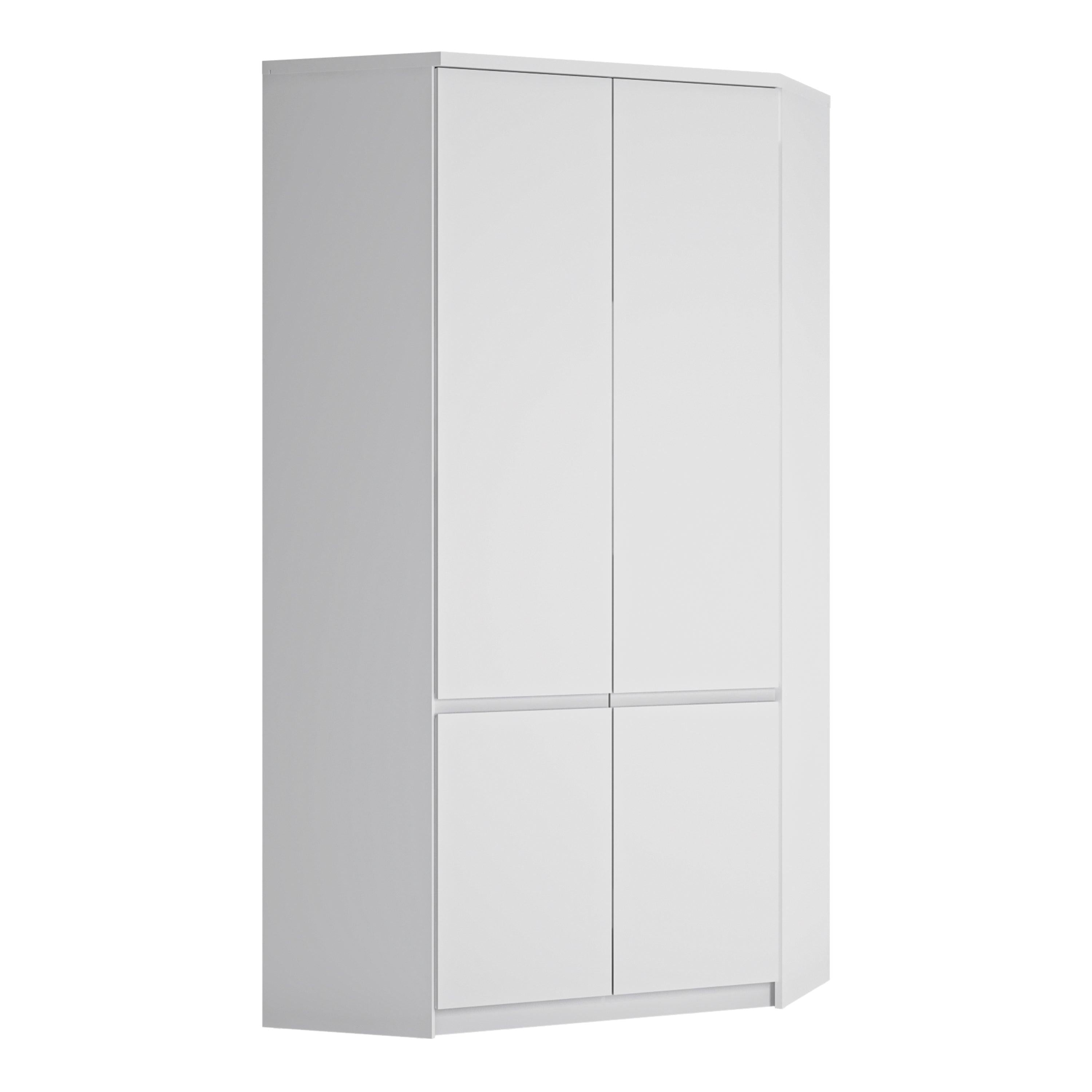 Fribo Corner Wardrobe 2 Door in Alpine White