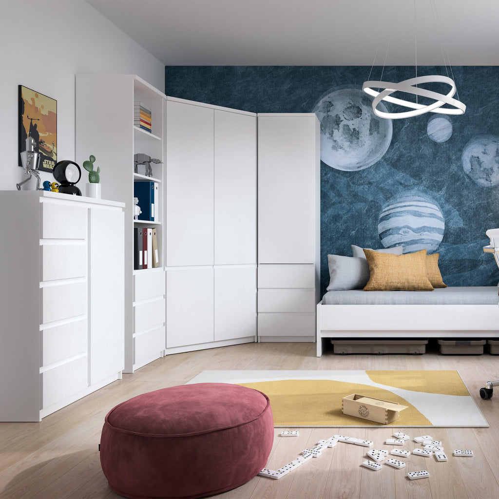 Fribo Corner Wardrobe 2 Door in Alpine White - image 4