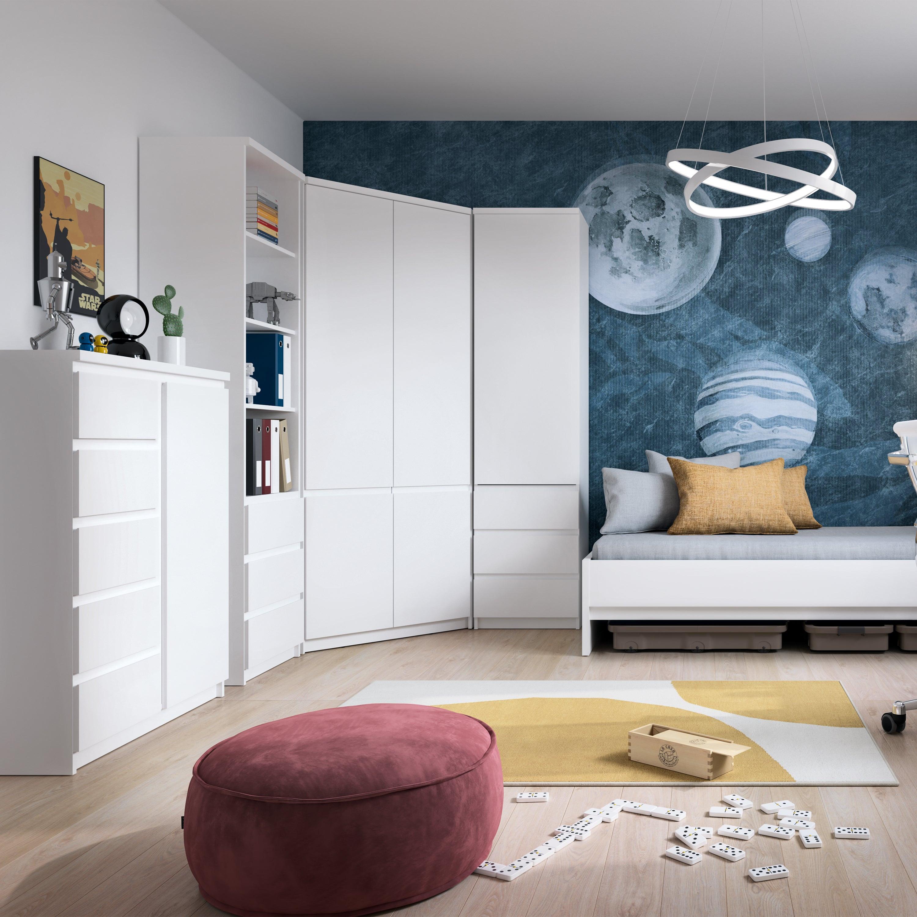 Fribo Corner Wardrobe 2 Door in Alpine White - image 4