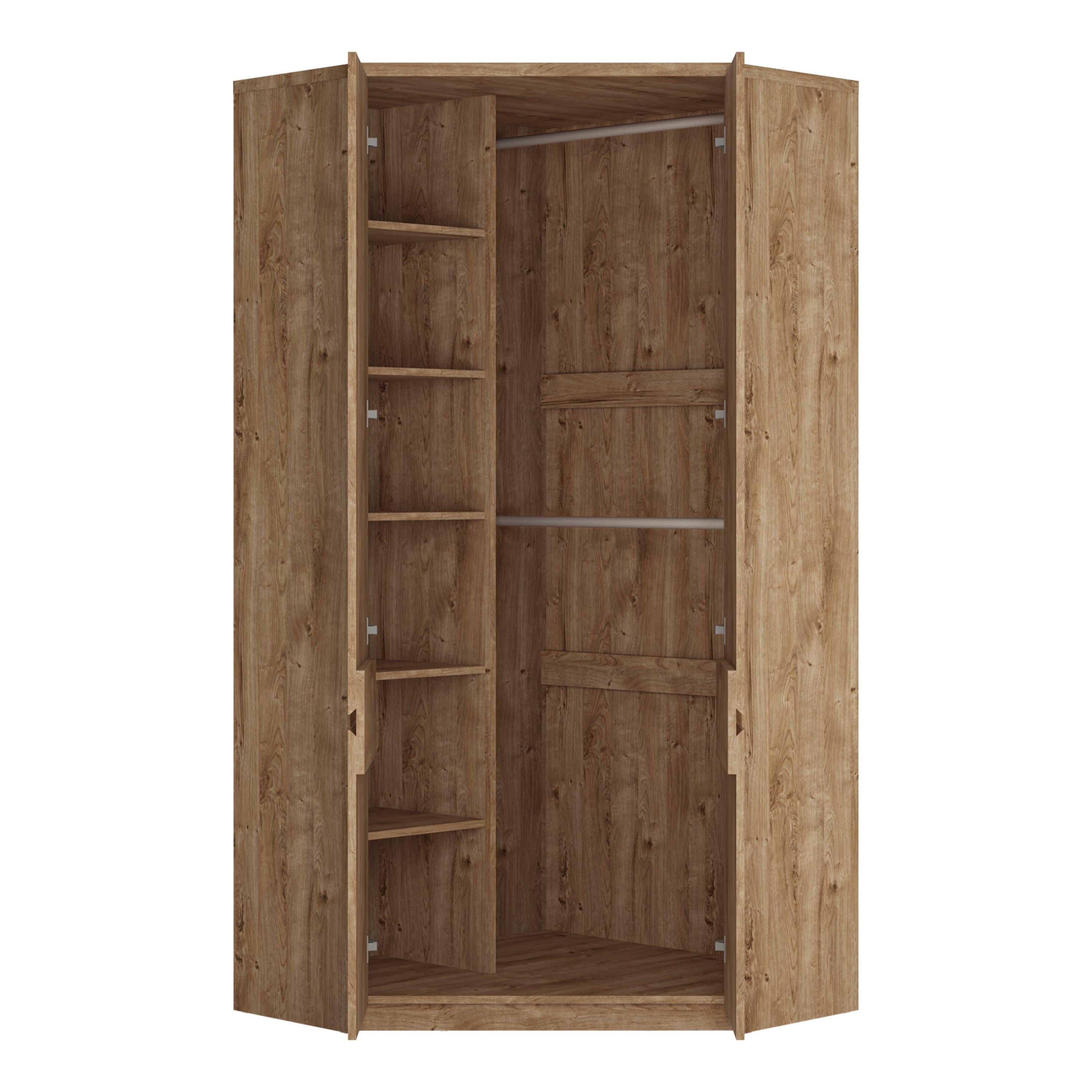 Fribo Corner Wardrobe 2 Door in Golden Ribbeck Oak - image 3