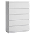Fribo Chest of 5 Drawers in Alpine White