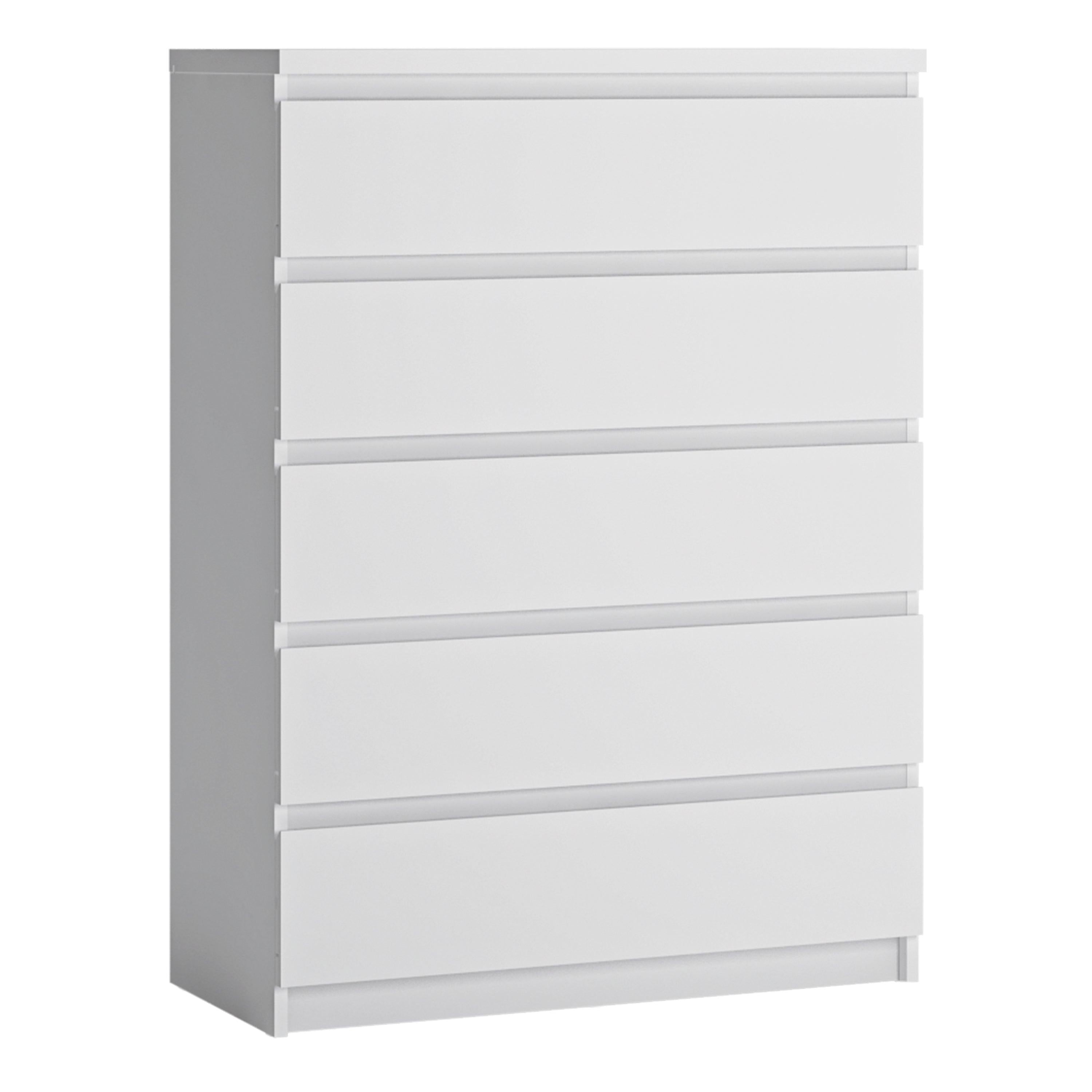 Fribo Chest of 5 Drawers in Alpine White