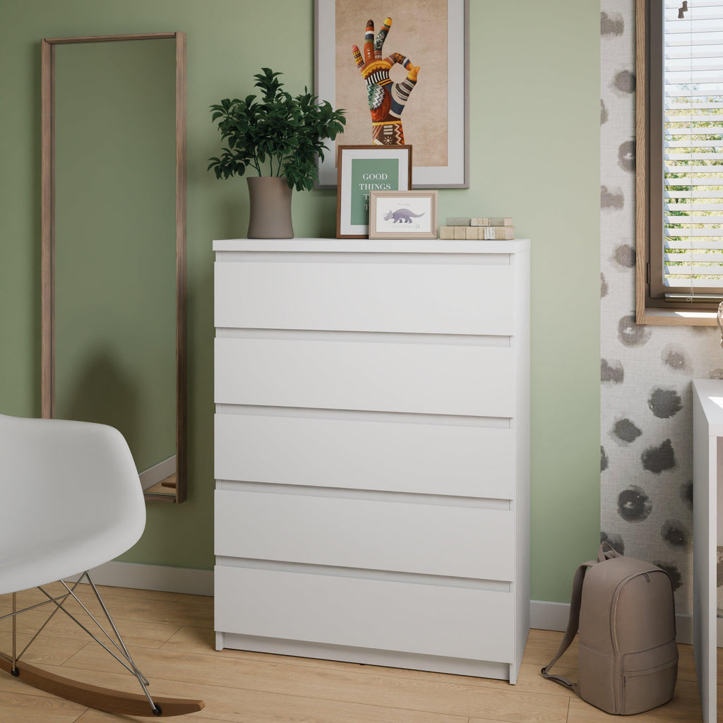 Fribo Chest of 5 Drawers in Alpine White - image 4
