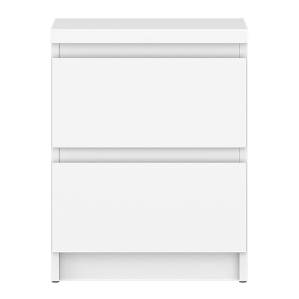 Fribo Bedside Cabinet 2 Drawer in Alpine White - image 2