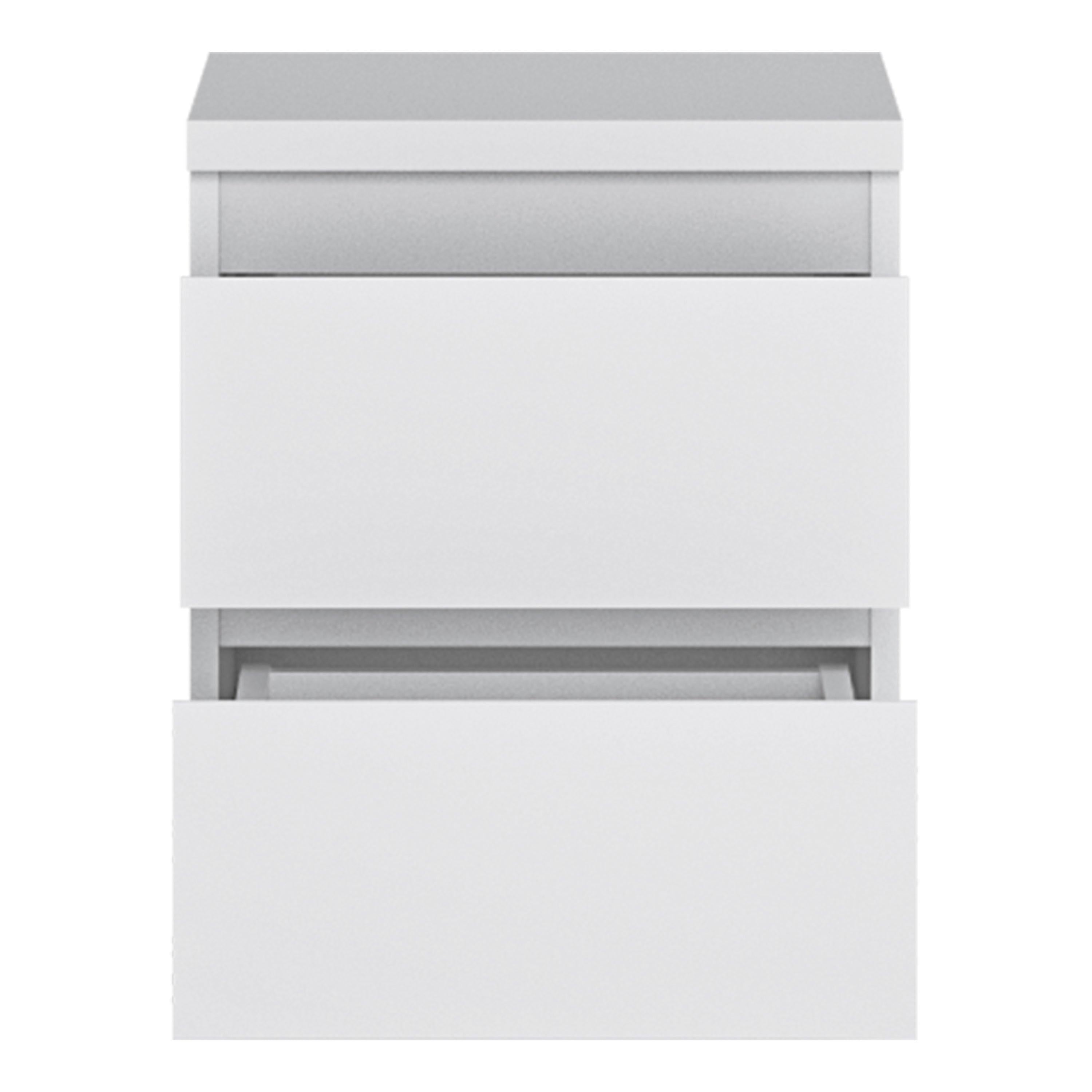 Fribo Bedside Cabinet 2 Drawer in Alpine White - image 3