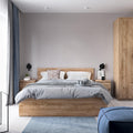 Fribo Bedside Cabinet 2 Drawer in Golden Ribbeck Oak - image 4