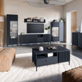 Lusaka Coffee Table 2 Door 1 Drawer in Black Graphite - image 5