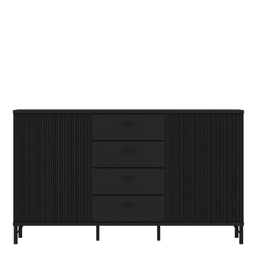 Lusaka Sideboard 2 Door 4 Drawer in Black Graphite - image 2