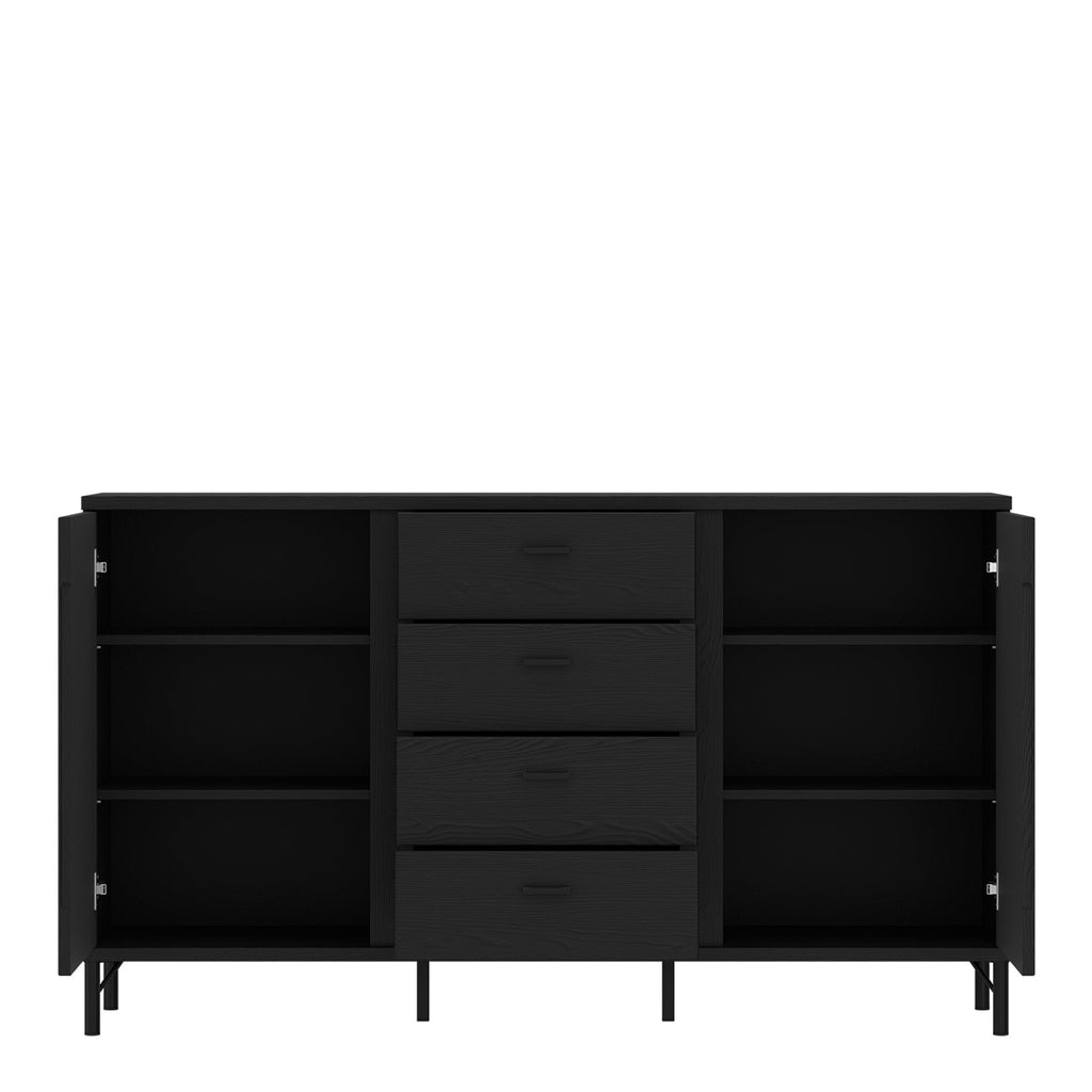 Lusaka Sideboard 2 Door 4 Drawer in Black Graphite - image 3