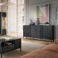 Lusaka Sideboard 2 Door 4 Drawer in Black Graphite - image 4